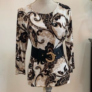 Soft Neutral Pattern Blouse